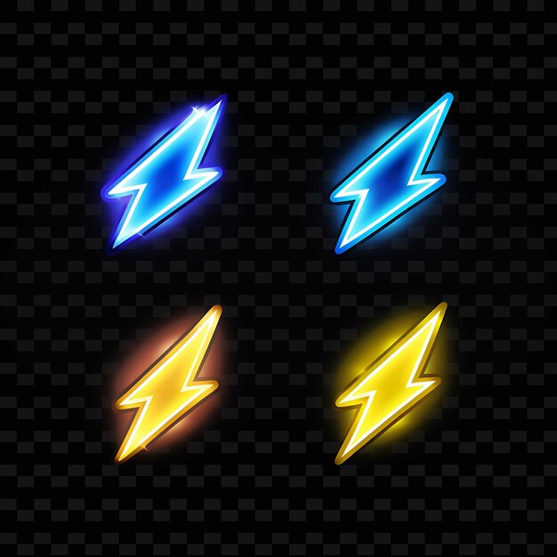 PSD png creative emoji neon line современные элементы дизайна для ярких и захватывающих произведений искусства