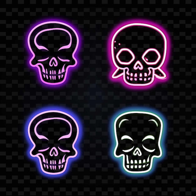 Png creative emoji neon line современные элементы дизайна для ярких и захватывающих произведений искусства