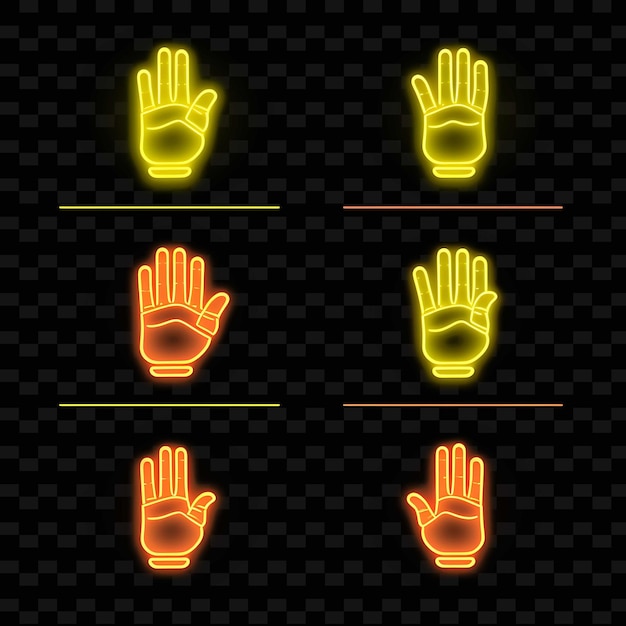 PSD png creative emoji neon line современные элементы дизайна для ярких и захватывающих произведений искусства