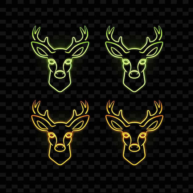 PSD png creative emoji neon line современные элементы дизайна для ярких и захватывающих произведений искусства