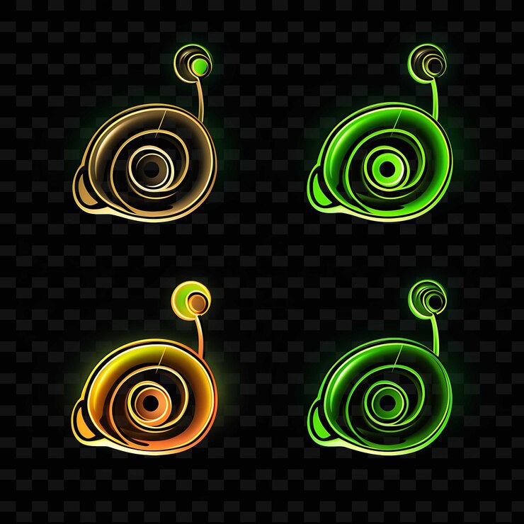 PSD png creative emoji neon line modern design elements for vibrant and captivating artworks
