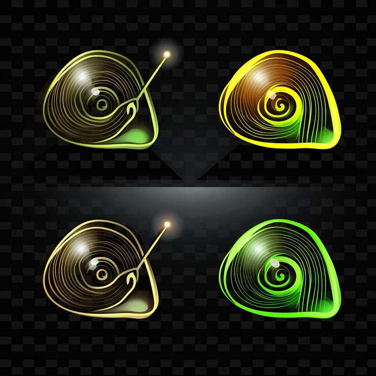 PSD png creative emoji neon line modern design elements for vibrant and captivating artworks