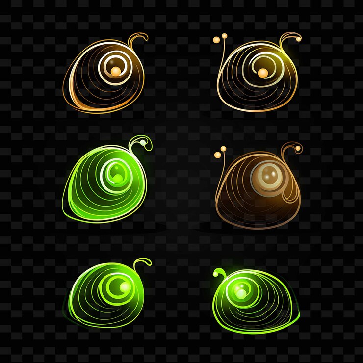 PSD png creative emoji neon line modern design elements for vibrant and captivating artworks