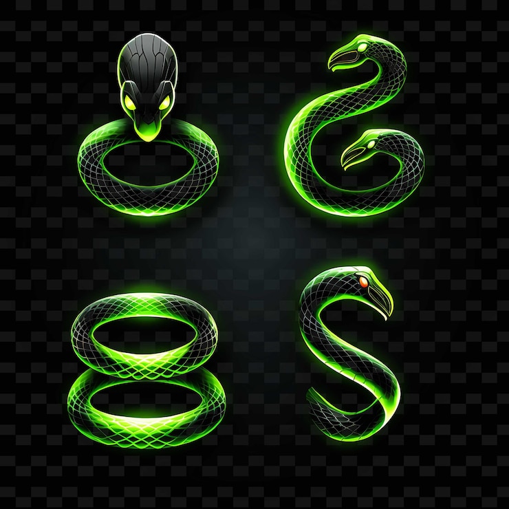 PSD png creative emoji neon line modern design elements for vibrant and captivating artworks