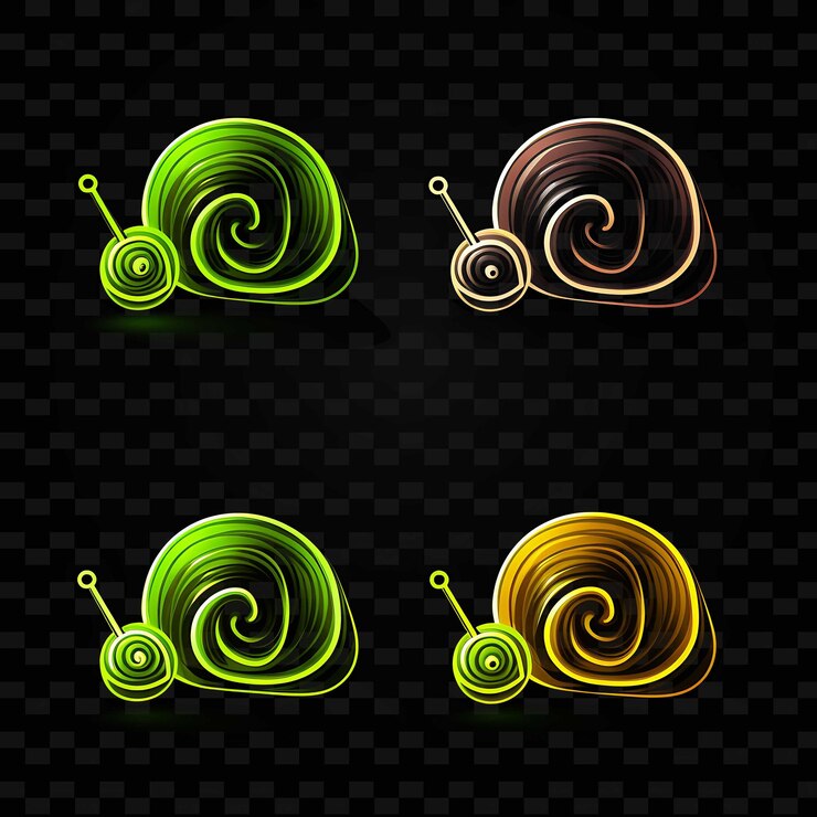 PSD png creative emoji neon line modern design elements for vibrant and captivating artworks