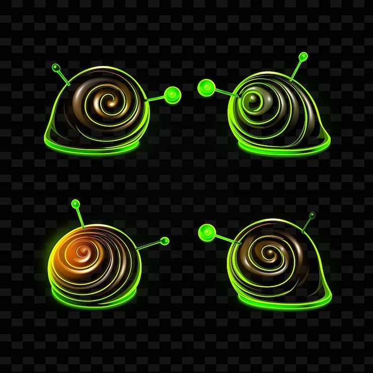 PSD png creative emoji neon line modern design elements for vibrant and captivating artworks