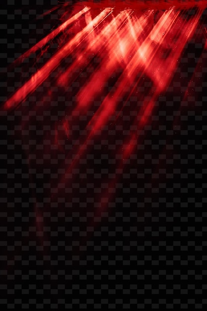 Png crepuscular light rays with soft light and red sunrise color neon transparent y2k collections