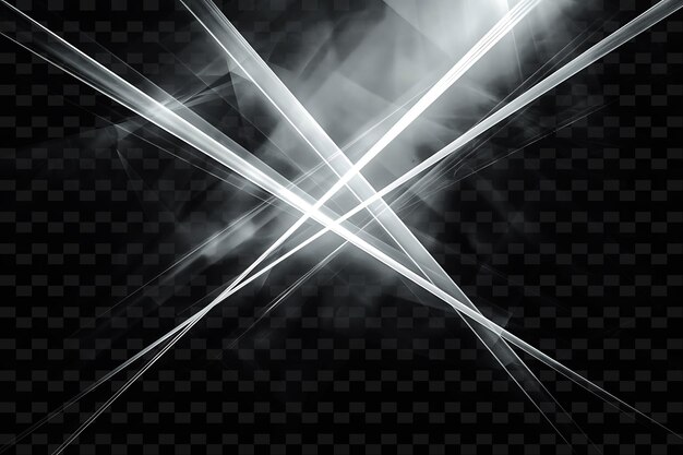 PSD png cross light rays with bright light and white crisscross colo neon transparent y2k kolekcje