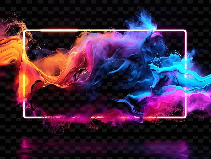 PSD png cyber neon futuristic design eyecatching neon sign art dla reklamy i marketingu cyfrowego
