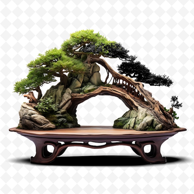 Png Cypress Bonsai Tree Teak Pot Scale Like Leaves Evergreen The Transparent Diverse Trees Decor