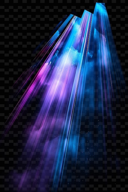 PSD png diffracted light rays with bent light and blue spectral colo neon transparante y2k collecties (difract lichtstralen met gebogen licht en blauw spectrale kleur neon doorzichtige y2k collecties)