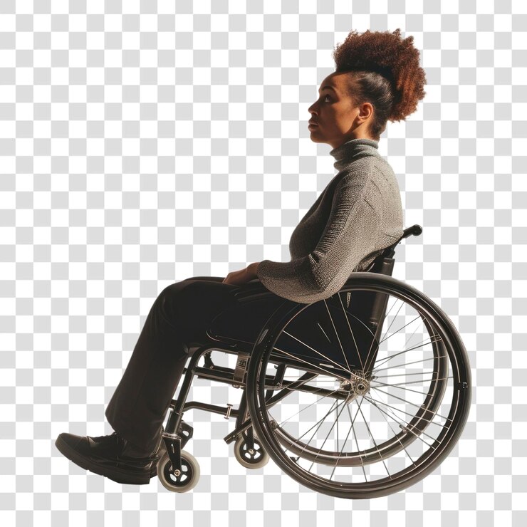 PSD png disabled person sitting wheelchair parasports