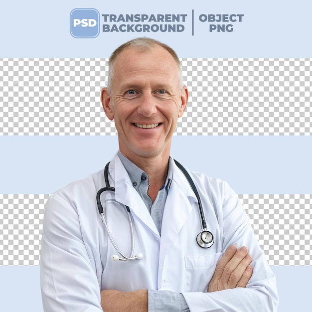 Доктор из ПНГ со стретоскопом PSD