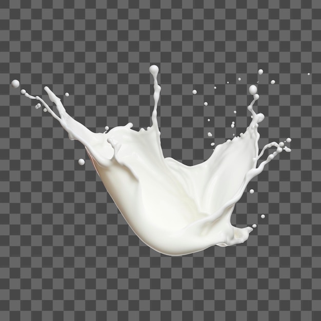 PNG Drijvende melk splash achtergrond melkwit