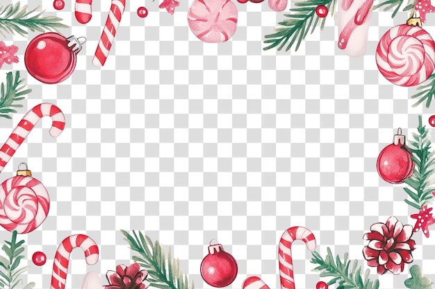 PNG Drukowalna ilustracja cukierków świątecznych
