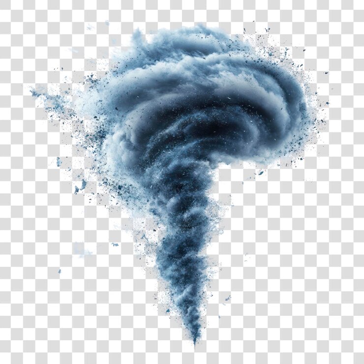 PSD png dynamic swirling tornado storm artwork