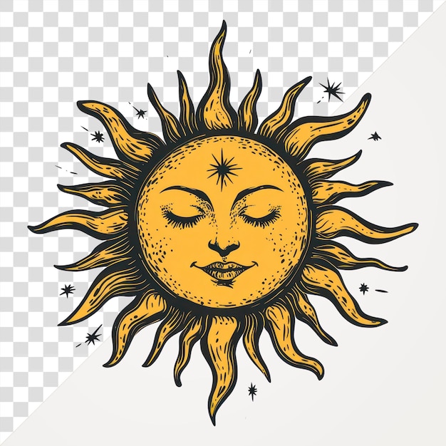 PNG Een zon kunst illustratie hemelse