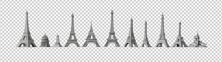 PSD png an eiffel tower illustration landmark eiffel