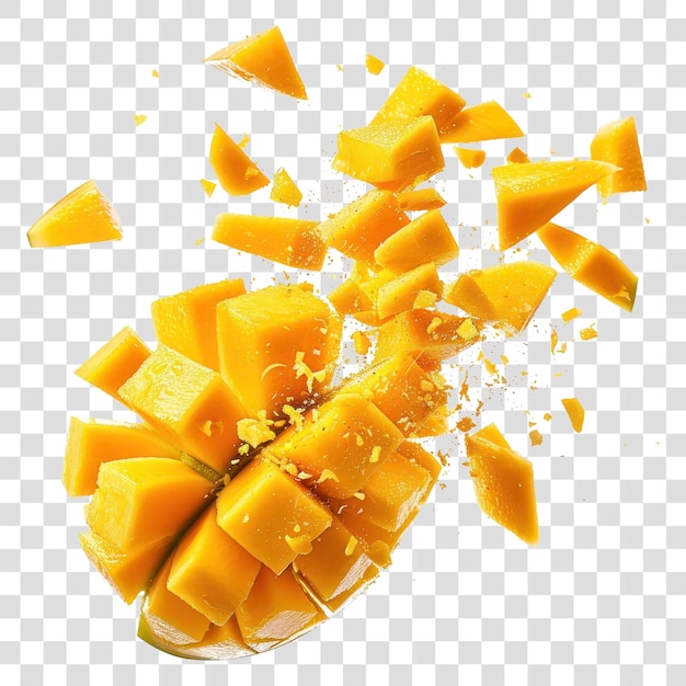 PNG eksplodująca prawdziwa fotografia żywności z owocami mango