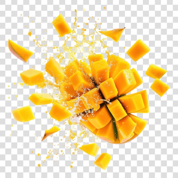 PNG Eksplodująca prawdziwa zdjęcie owoców mango