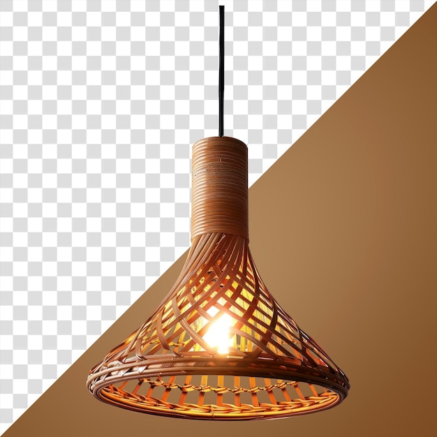 PNG Elegant geweven bamboe hanglamp