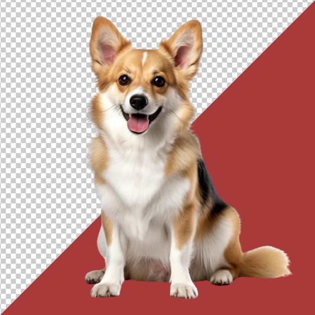 PSD png en psd leuke bruine kleur hond geïsoleerd op een transparante achtergrond