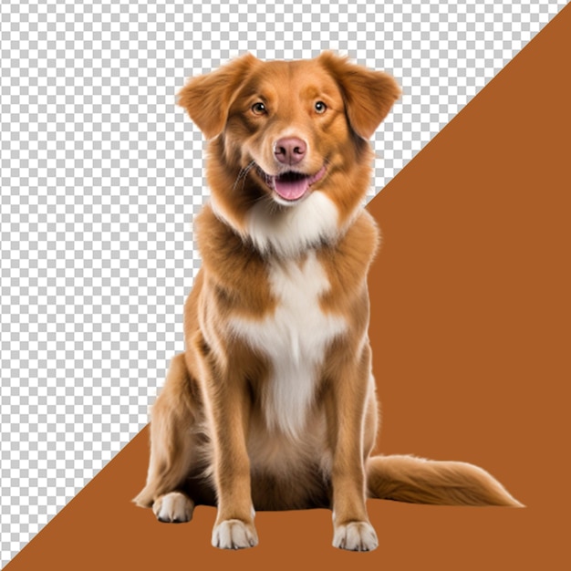 Png en psd leuke bruine kleur hond geïsoleerd op een transparante achtergrond