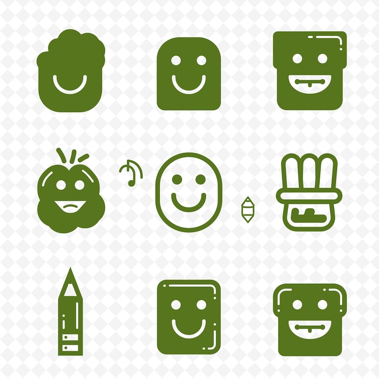 PSD png eraser set with a cute design featuring a variety of eraser outline art creative designs