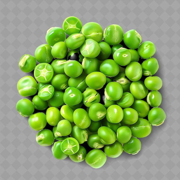 PSD png erwten boontjes groente ronde vorm gekenmerkt door zijn groene geïsoleerde verse groenten