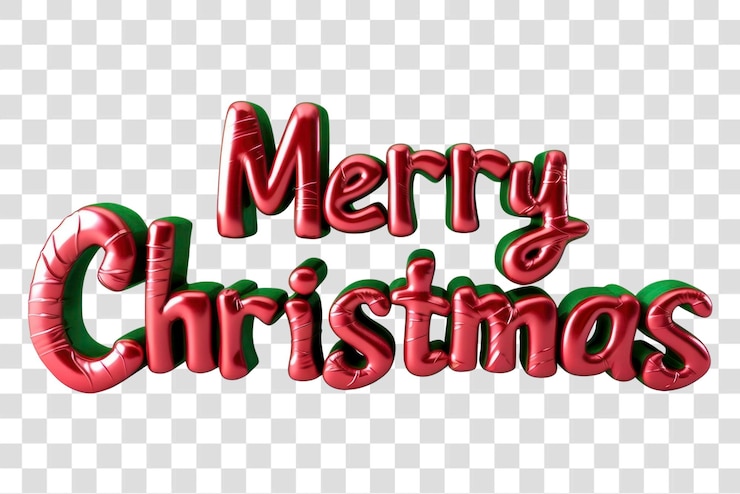 PSD png festive merry christmas ballon illustratie