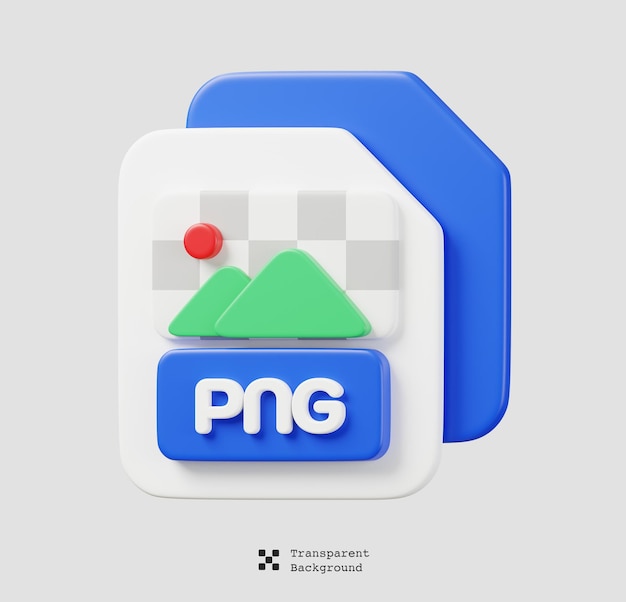 PSD png file document file type icon files format and document concept 3d render illustration