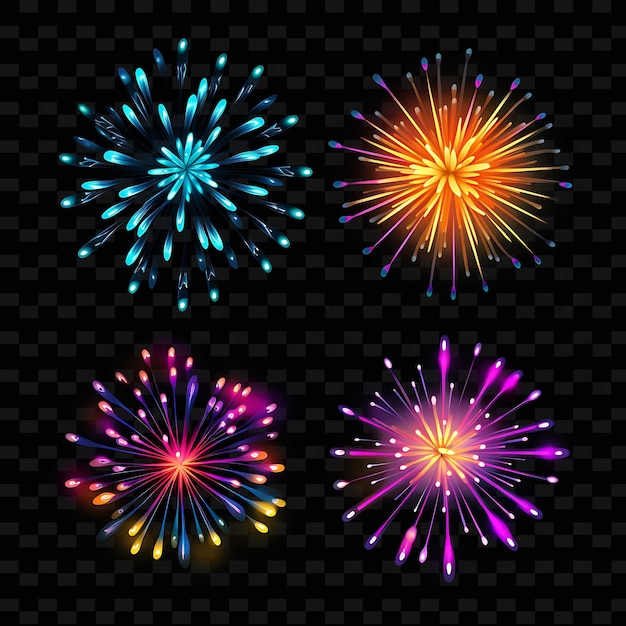 Png Fireworks Icon Emoji met feestelijke schitterende en feestelijke E Neon Lines Y2K Shape Eye Catching