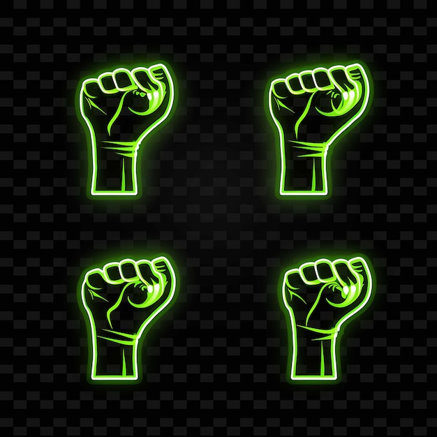 PSD png flexed biceps icon emoji con forti, potenti e atletiche linee e neon y2k shape accattivanti