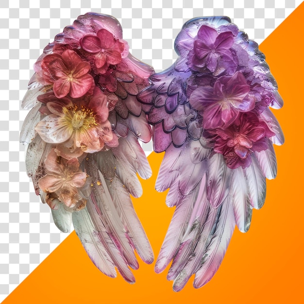 png flower resin angel wing shaped accessories accessory blossom