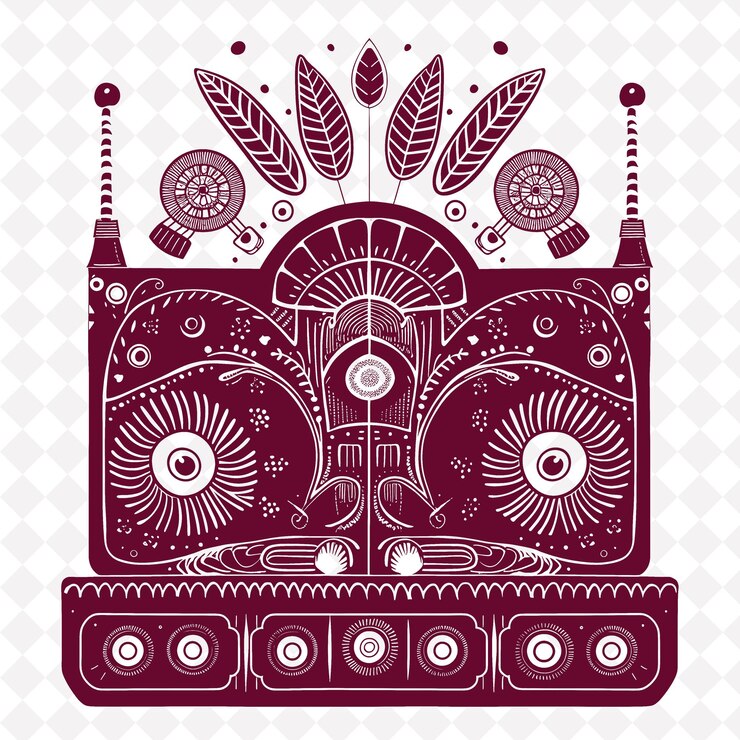 PSD png folk art and vintage furniture framed motifs cnc art and embroidery design inspired by nature