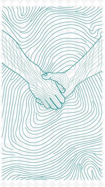 Png friendship postcard design with casual frame style design de outline arts scribble decorative