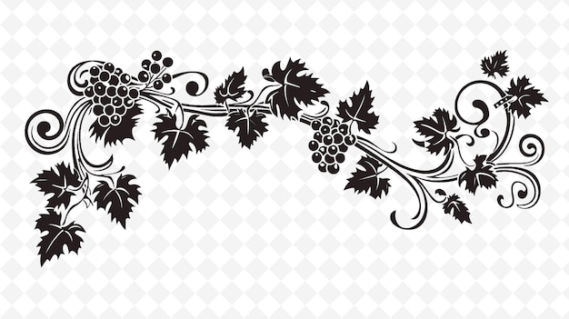 PSD png frame art a tema frutta con decorazioni di mele e uva bor illustration frame art decorative