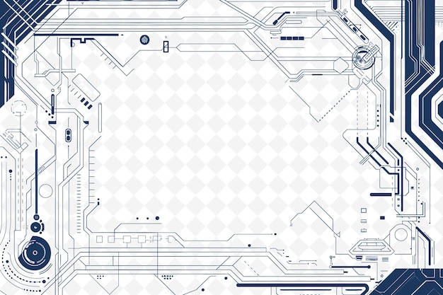 Png 미래주의 프레임 아트 홀로그래픽 모양과 회로 D 일러스트레이션 프레임 예술 장식