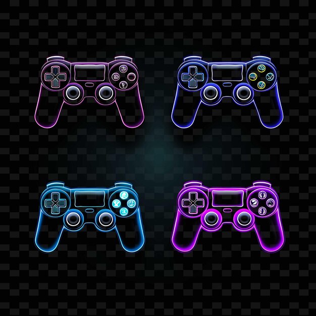 Png game controller icon emoji с игривыми конкурентными и имме неоновыми линиями y2k shape eye catching