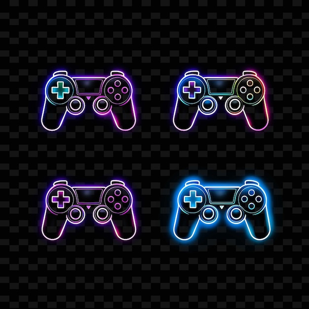 Png game controller icon emoji с игривыми конкурентными и имме неоновыми линиями y2k shape eye catching