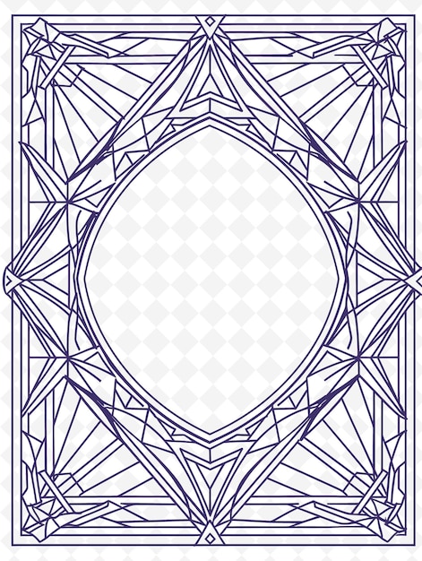PSD png geometric frame art with diamond and triangle decorations bo illustration frame art decorative (sztuka ramki geometrycznej z dekoracjami diamentowymi i trójkątnymi)