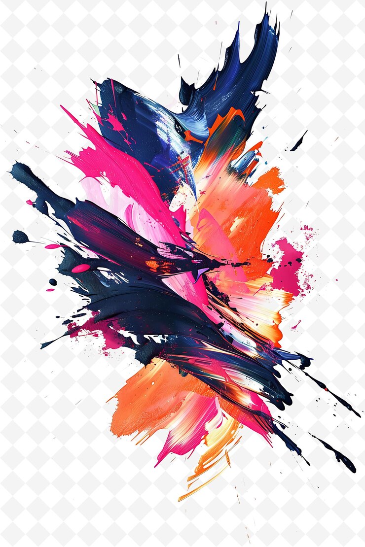 PSD png glitch art glitch with abstract shapes and bold colors for d illustration texture background