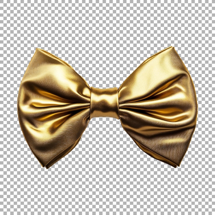 PSD png gold bow tie on transparent background