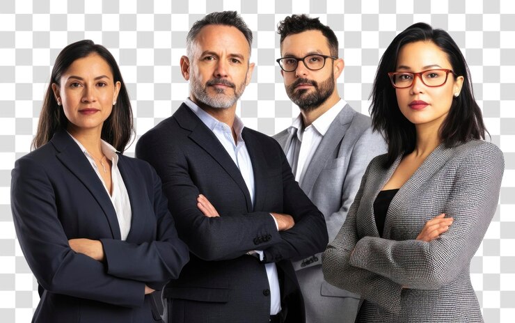 PSD png a group of international business owner professional man accessories
