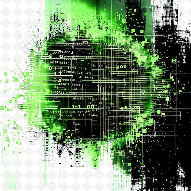 Png Hacker Kryptering Glitch med binær kode Abstrakt former en Illustration Tekstur Baggrund