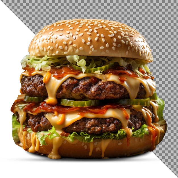 Png immagine di hamburger fast food