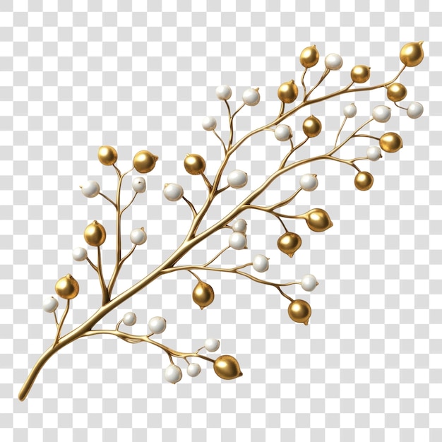 PNG Holly tak illustratie bessen wit