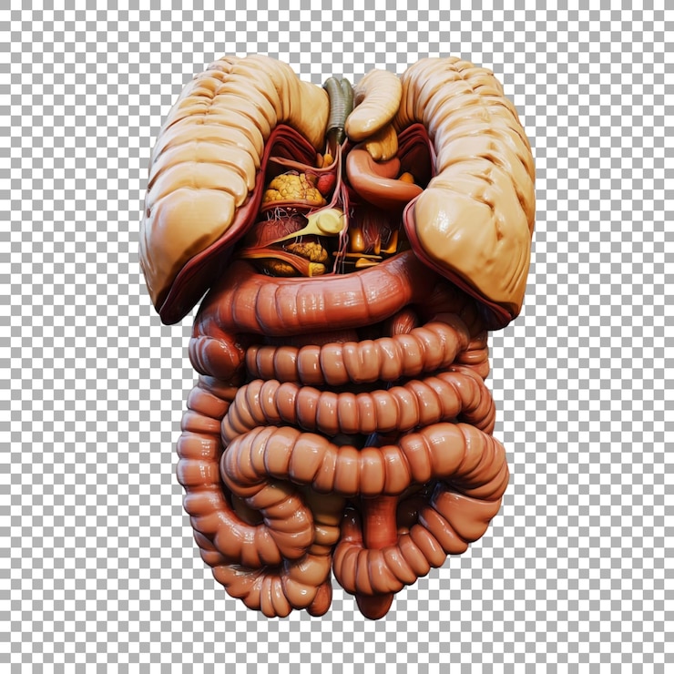 PSD png human internal organs on transparent background ai generated