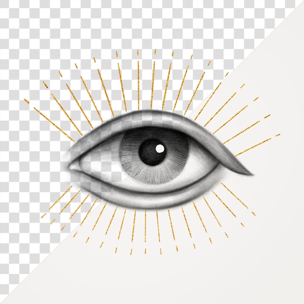 Png ilustracja trzeciego oka duchowy remix przezroczysty tło