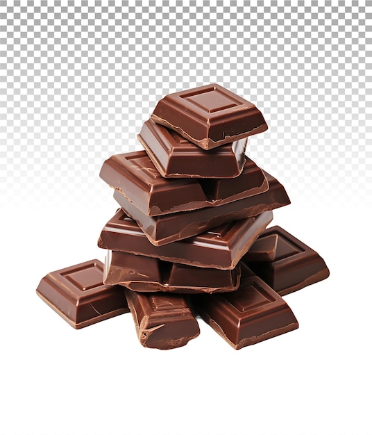 PSD immagine in png con l'isolamento del cioccolato scuro